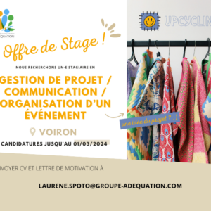 Offre de stage Voiron : Gestion de projet / Communication / Organisation d'un évènement